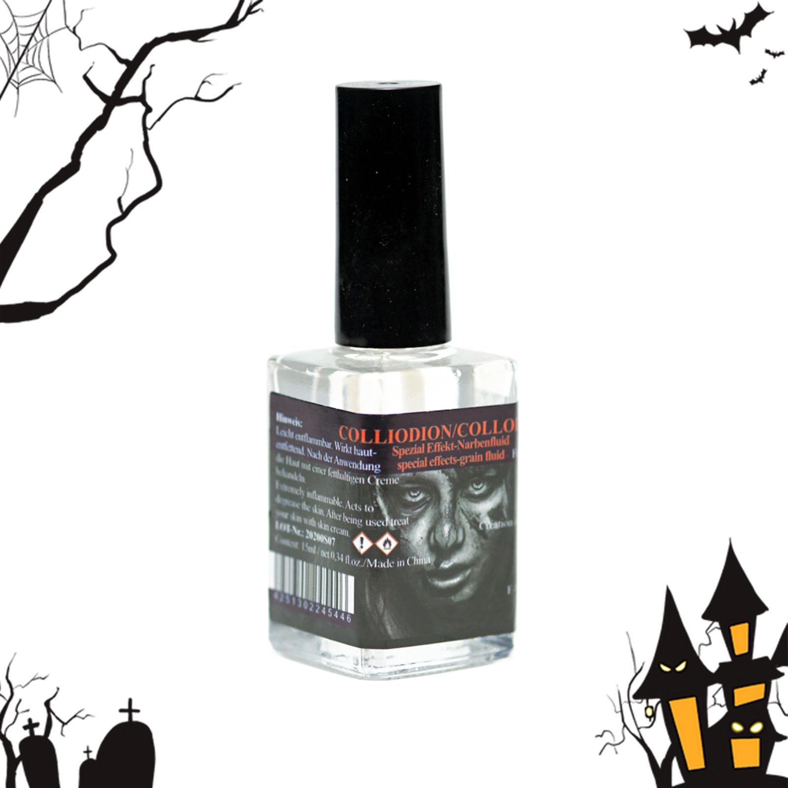 Cosplay Prop Paint - スカー液 15ml フェイスインパクトペイント ブラシ付き ハロウィンスカー液 コスプレ