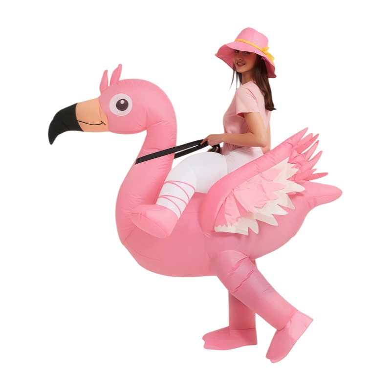 ピンクのフラミンゴの着ぐるみ、膨らませて着るコスチューム、漫 - Cosplay Prop のレビューと価格