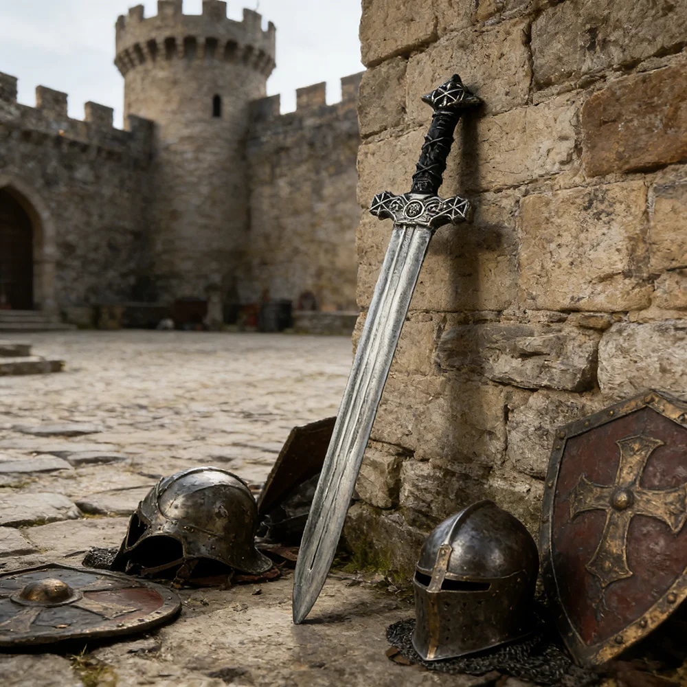 60cm中世騎士剣レトロコスプレハロウィン小道具ルネッサンス - Cosplay Prop Dagger のレビューと価格