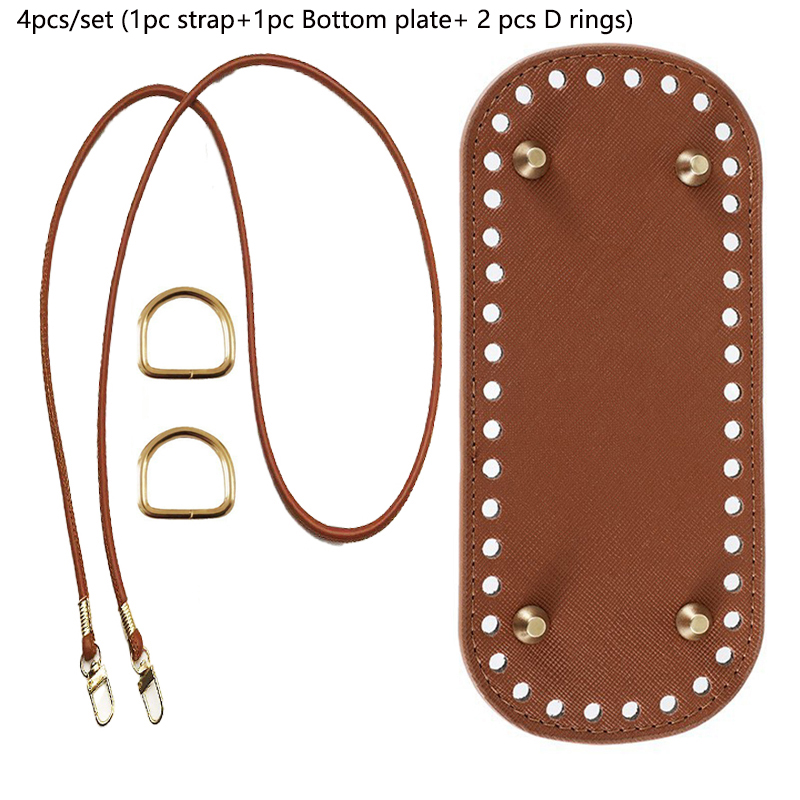 4点セットの手作り編みバッグ用ベースアクセサリーセット（PU - D Ring Strap のレビューと価格